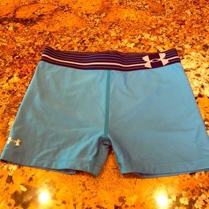 Baby blue nike pro spandex compression shorts